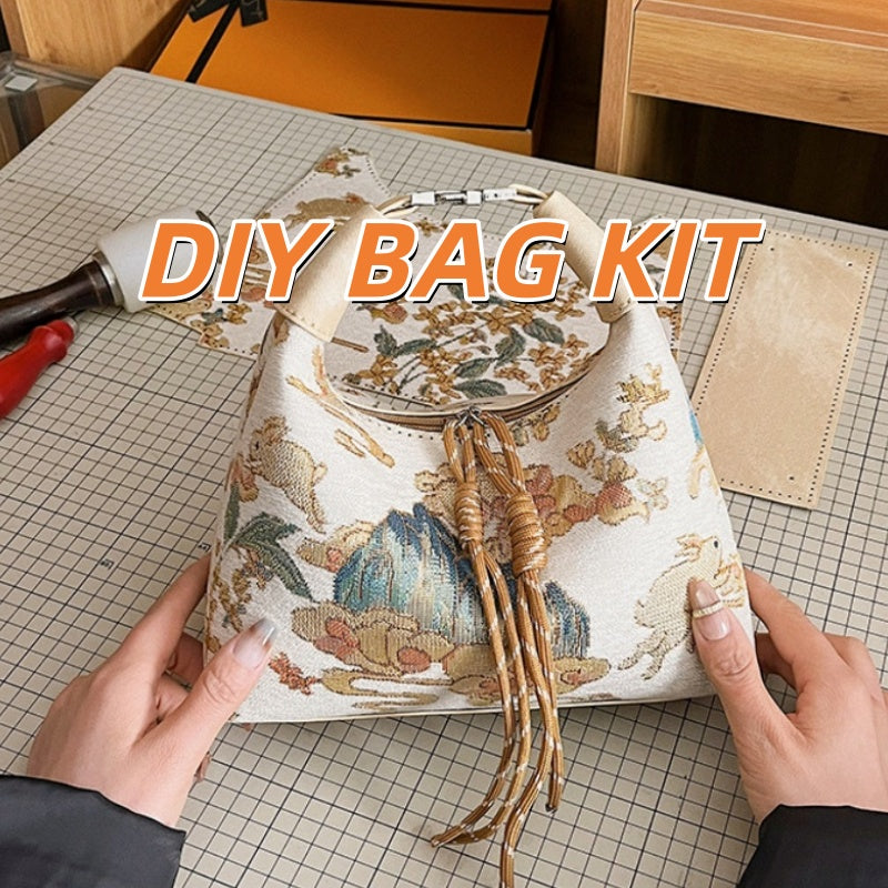 DIY Handmade PU Tote Bag Kit – Beginner Craft Set with Video Tutorial (4 Colors)