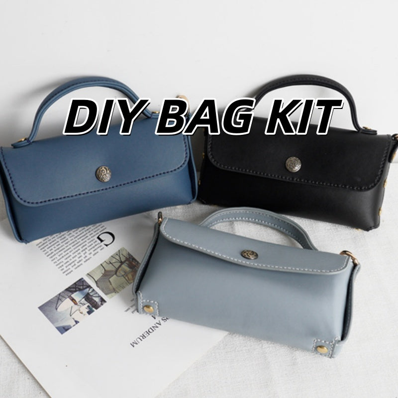 DIY PU Leather Handbag Kit | Beginner-Friendly Crossbody & Handheld Craft Set with Video Tutorial
