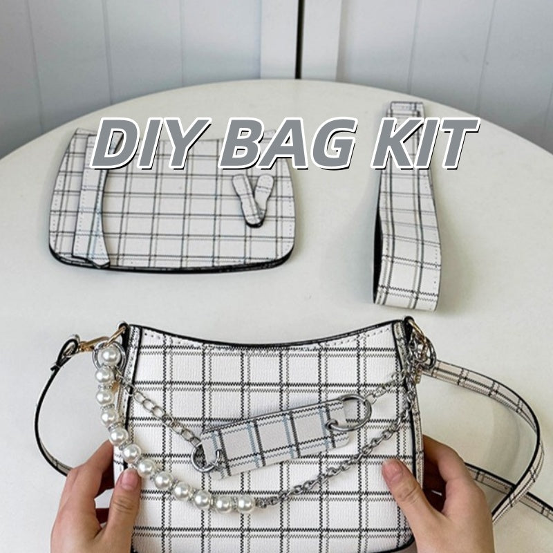 DIY PU Leather Shoulder Bag Kit for Beginners – Pre-Cut & Pre-Punched Crossbody Purse with Video Tutorial