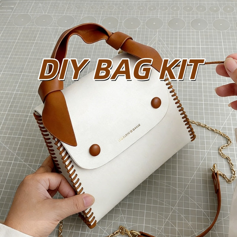 DIY PU Shoulder Bag Kit – Beginner-Friendly 8-Minute Handmade Craft Set | Adjustable Strap Crossbody Bag | Pre-Cut Materials Gift for Women