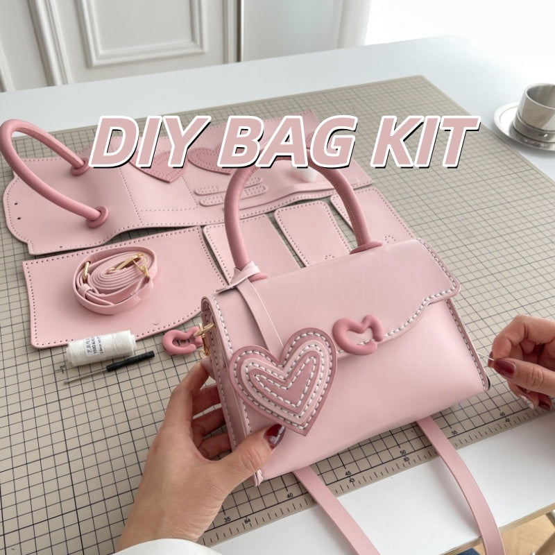 DIY PU Leather Shoulder Bag Kit for Beginners – Handmade Crossbody Purse Craft Set with Video Tutorial