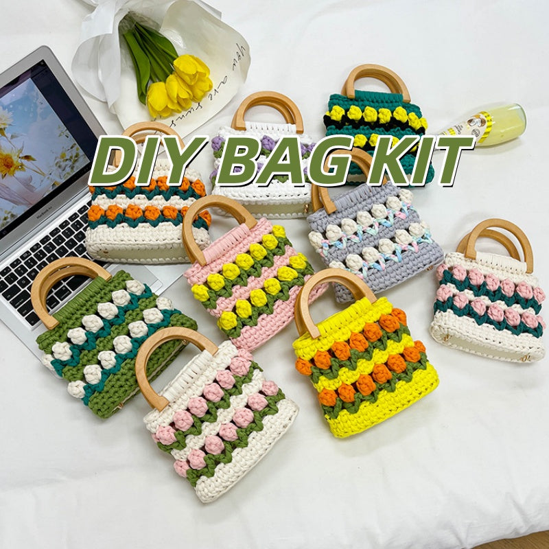 DIY Mini Tote Bag Sewing Kit – Handmade Fabric Handbag Craft Set for Beginners with Video Tutorial