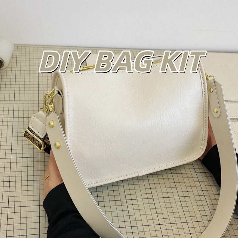 DIY PU Shoulder Bag Kit – Beginner-Friendly 8-Minute Handmade Craft Set | Pre-Cut Materials | Crossbody / Handbag / Tote Gift for Women