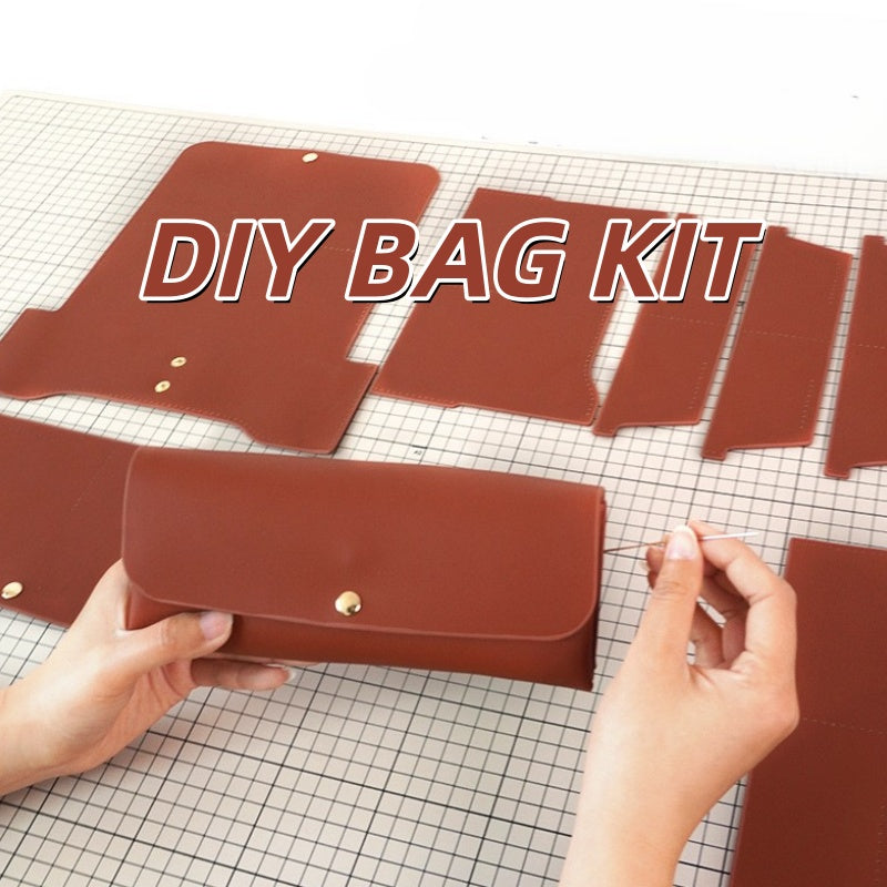 DIY Genuine Leather Long Card Holder Wallet Kit – Handmade Bifold Card Wallet Craft Kit for Beginners with Video Tutorial