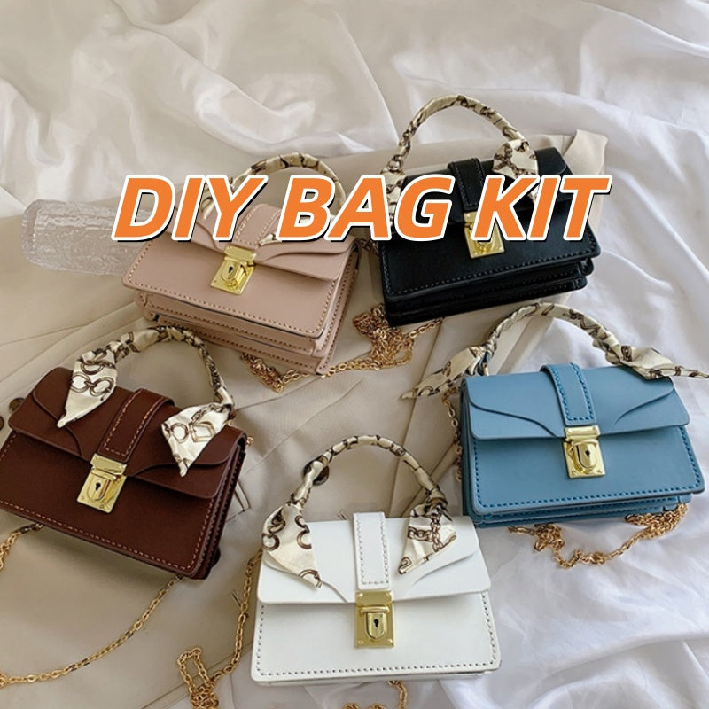DIY PU Leather Handbag Kit – Handmade Crossbody & Shoulder Bag Craft Kit for Beginners with Video Tutorial
