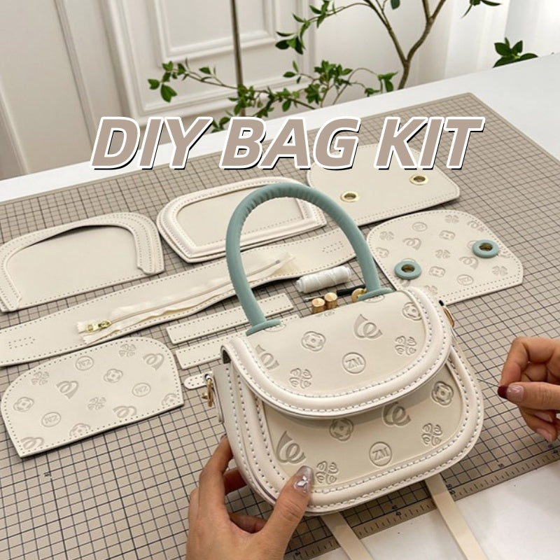 DIY PU Leather Shoulder Bag Kit for Beginners | Handmade Crossbody Bag Sewing Craft Set with Video Tutorial