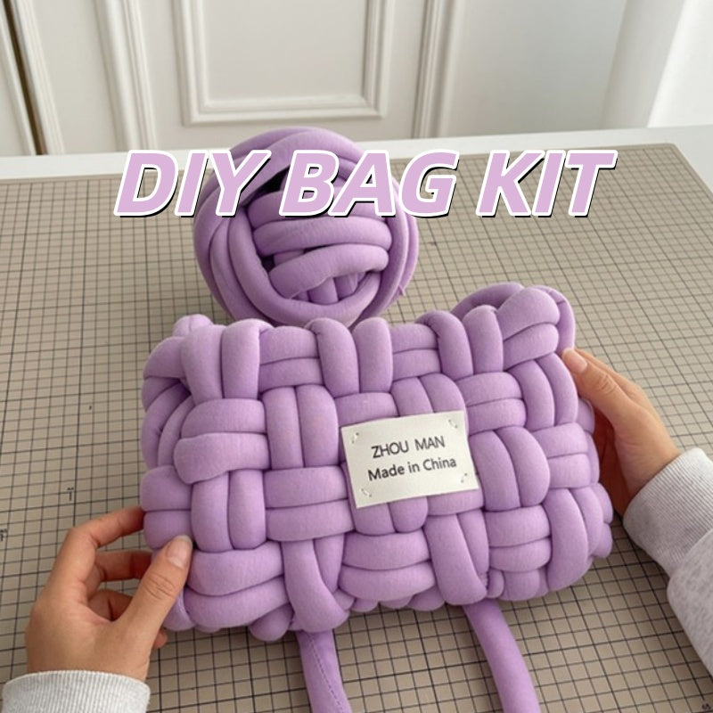 DIY Crochet Shoulder Bag Kit for Beginners | Handmade Soft Yarn Crossbody Bag Craft Set with Video Tutorial