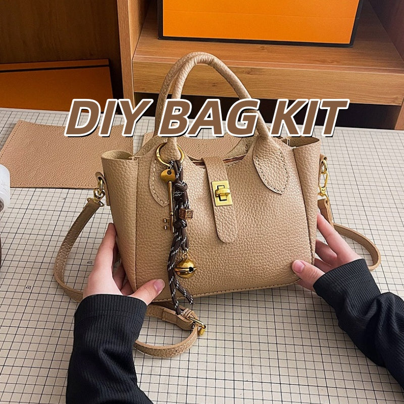 DIY Handmade PU Tote Bag Kit – Beginner Friendly Leather Craft Set with Video Tutorial