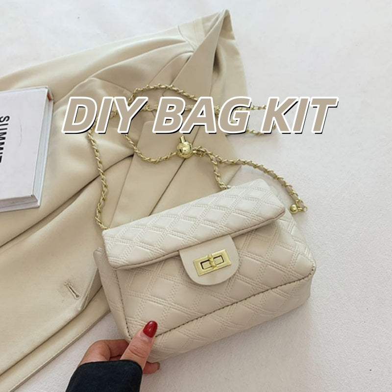 DIY PU Leather Shoulder Bag Kit – Handmade Crossbody Purse Craft Kit for Beginners with Video Tutorial (Minimalist Everyday Bag)