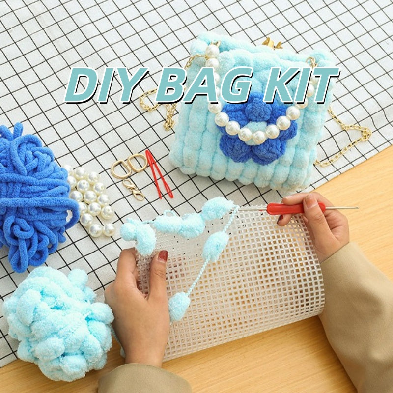 DIY Woven Cotton Shoulder Bag Kit for Beginners – Handmade Crossbody Purse with Video Tutorial