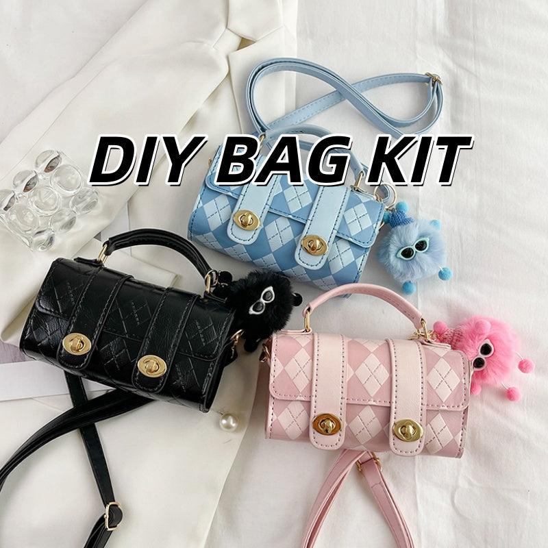 DIY PU Leather Handbag Making Kit for Beginners | Handmade Crossbody Shoulder Tote Bag Sewing Craft Set with Video Tutorial