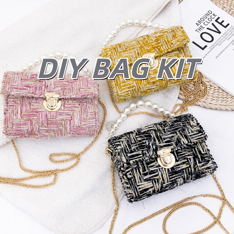 DIY Handmade Handbag Kit | Beginner-Friendly 8-Minute Craft Tote Bag Set | Pre-Ready Weaving Shoulder & Crossbody Bag