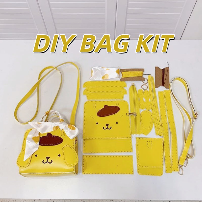 DIY PU Leather Shoulder Bag Kit for Beginners – Handmade Crossbody Purse with Pre-Cut Pieces & Video Tutorial