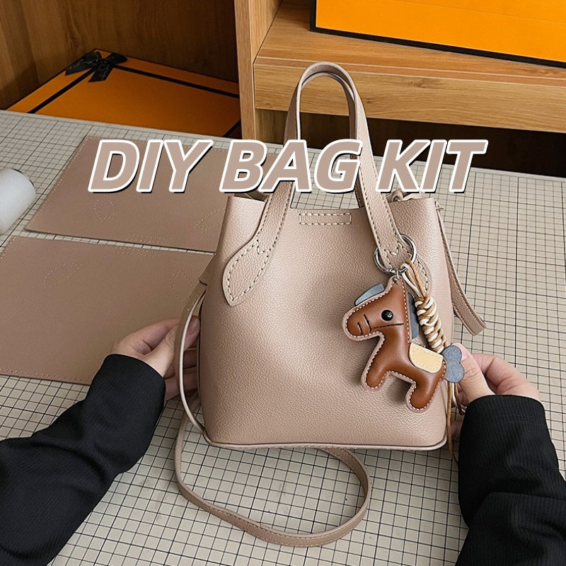 DIY Horse Handbag Kit for Beginners | PU Leather Tote Bag Sewing Craft Kit with Video Tutorial | Handmade Crossbody & Shoulder Bag DIY Set