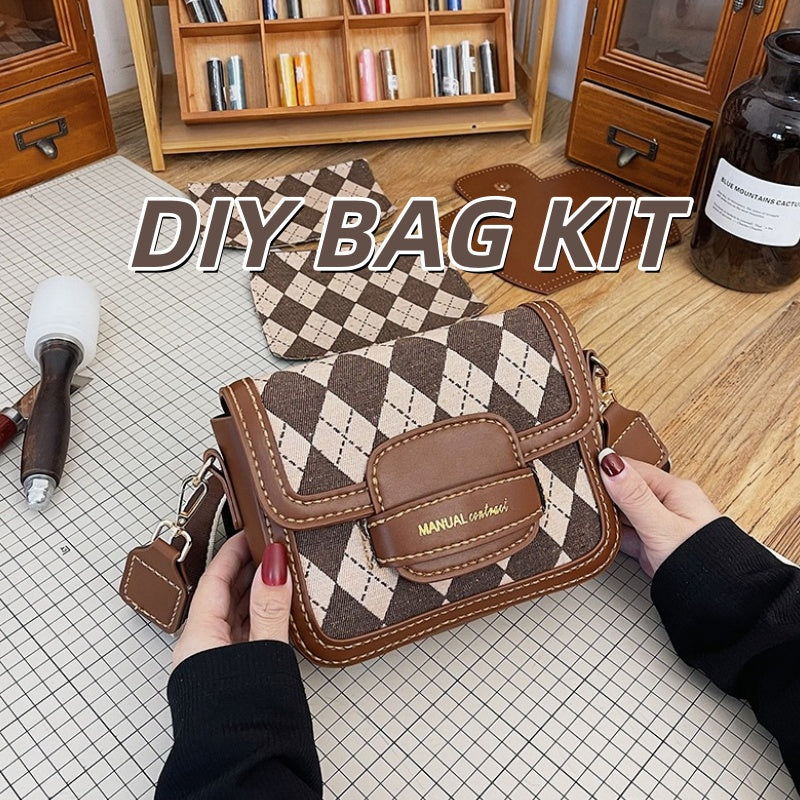 DIY PU Leather Crossbody Bag Kit for Beginners | Handmade Shoulder Purse Sewing Kit with Video Tutorial