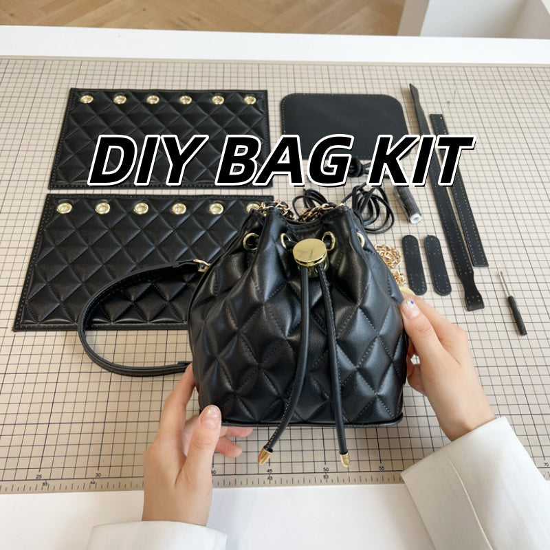 DIY PU Leather Handbag Kit – Handmade Mini Shoulder & Crossbody Bag Craft Kit for Beginners with Video Tutorial