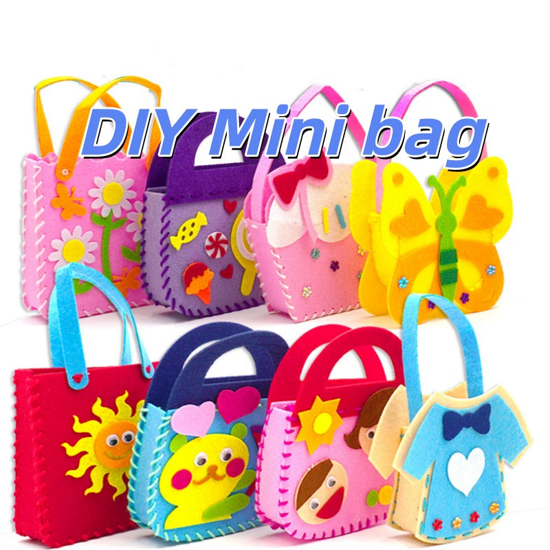 DIY Kids Mini Felt Handbag Sewing Kit for Children | Creative Craft Toy Bag | Parent-Child Educational Activity | Beginner-Friendly Handmade Kit