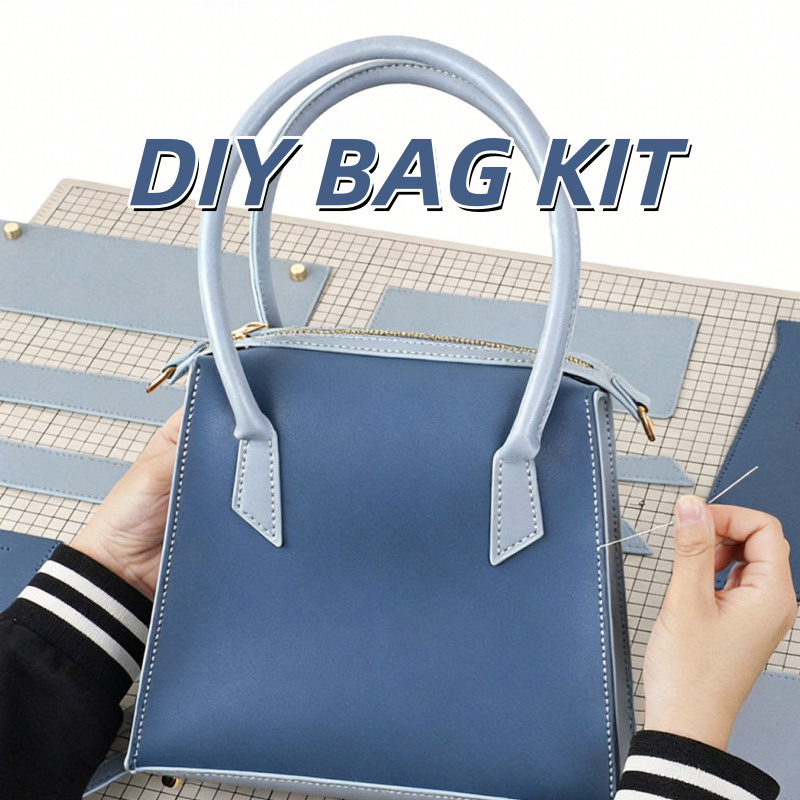 DIY Genuine Leather Crossbody Bag Kit – Handmade Cowhide Shoulder Bag Craft Set for Beginners with Video Tutorial (Daily Use, Multi Colors)