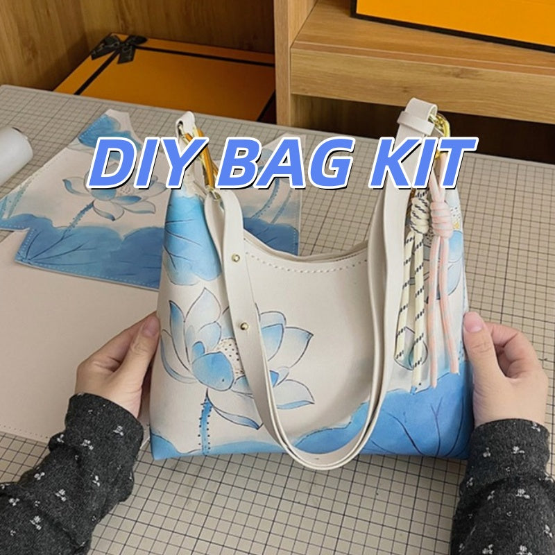 DIY PU Leather Handbag Kit for Beginners | Handmade Crossbody & Shoulder Tote Bag Craft Kit with Video Tutorial