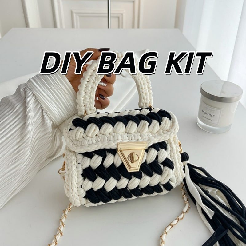 DIY Cotton Shoulder Bag Kit for Beginners | Handmade Crossbody Tote Bag Sewing Craft Set with Video Tutorial