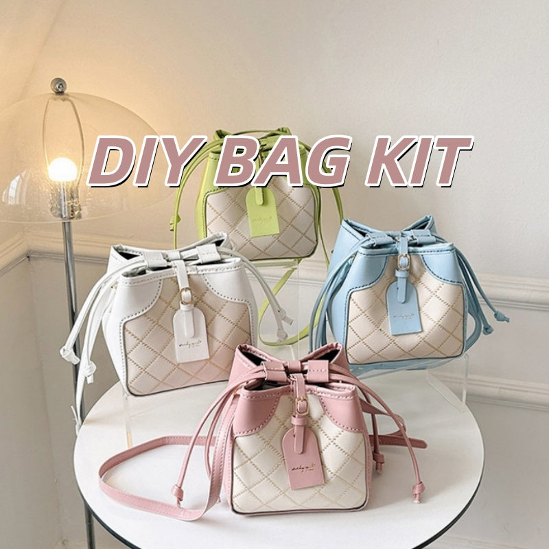DIY PU Leather Shoulder Bag Kit – Beginner-Friendly Handmade Crossbody Bag Craft Set with Video Tutorial (4 Colors, Easy Sewing Kit)