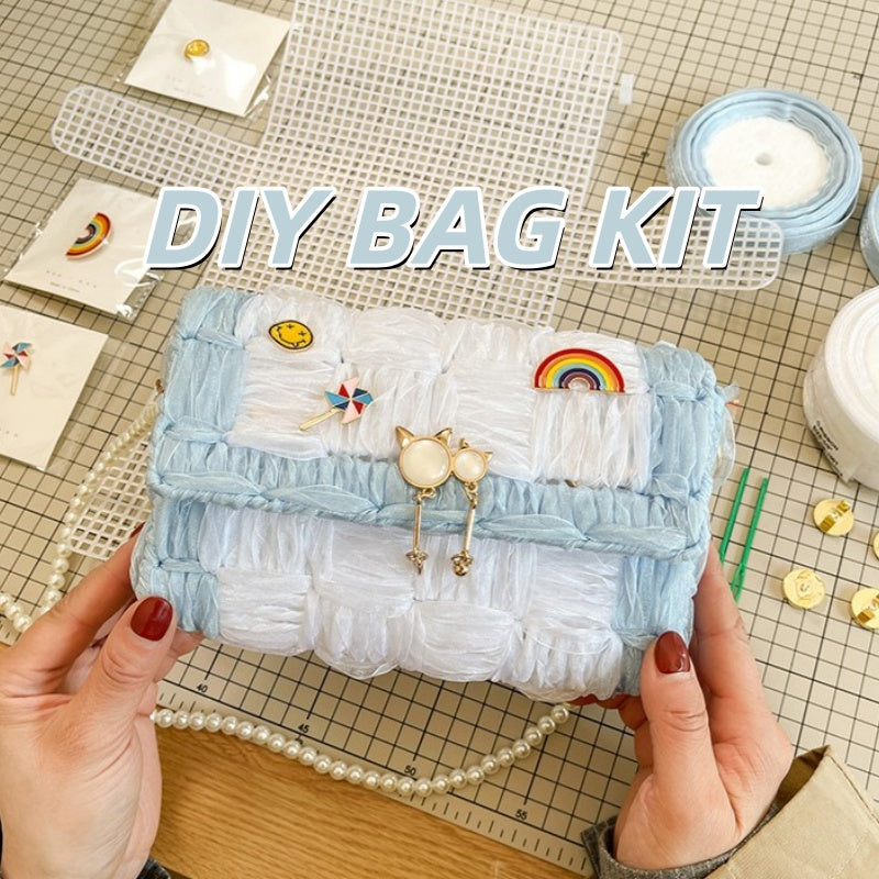 DIY Nylon Shoulder Bag Kit for Beginners – Handmade Crossbody Purse with Video Tutorial & Complete Materials