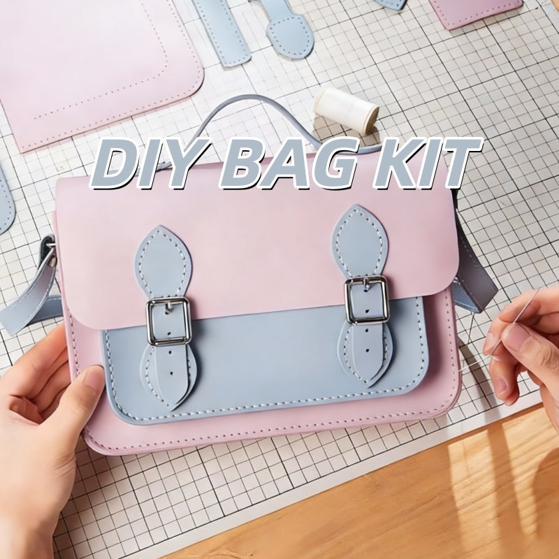 DIY PU Leather Handbag Kit – Handmade Shoulder & Crossbody Bag Craft Kit for Beginners with Video Tutorial (Multi-Color Fashion Tote)