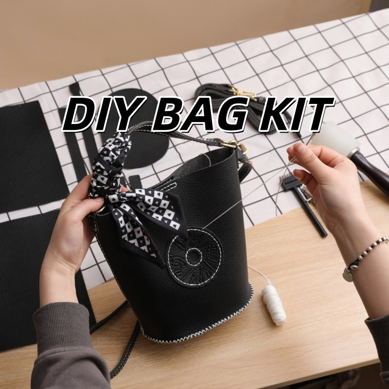 DIY Handmade PU Leather Handbag Kit – Beginner-Friendly Sewing Set with Pre-Cut Materials & Step-by-Step Video Tutorial | Adjustable Crossbody & Top Handle Bag