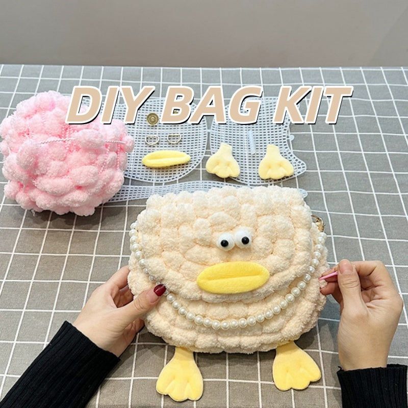 DIY Crochet Shoulder Bag Kit for Beginners – Handmade Yarn Crossbody Purse Craft Kit with Video Tutorial