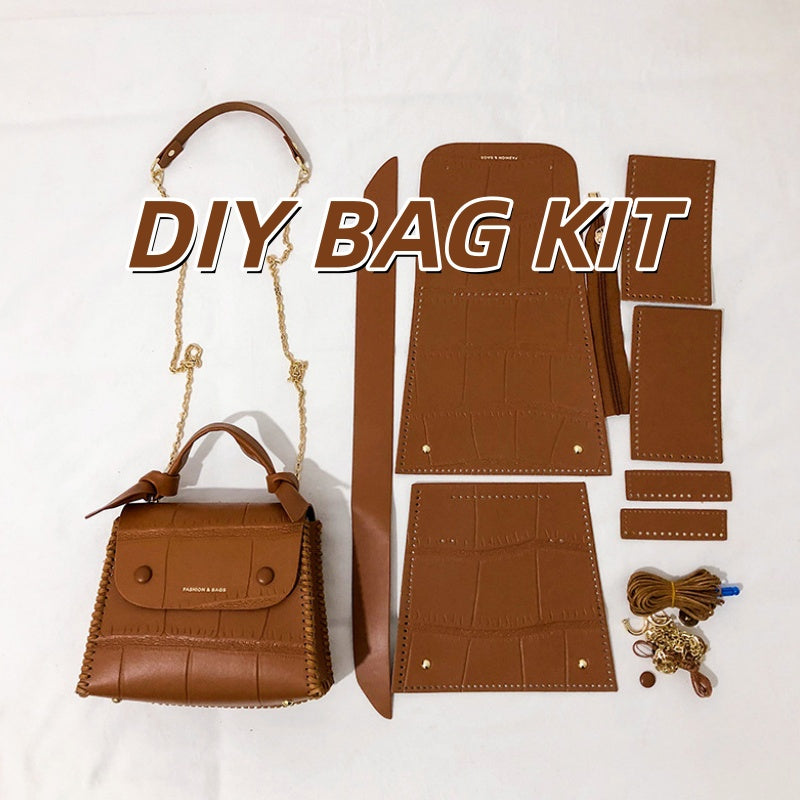 DIY PU Leather Handbag Kit – Beginner-Friendly Handmade Tote Bag Craft Set with Video Tutorial (A/B Styles, Adjustable Strap, Multiple Colors)