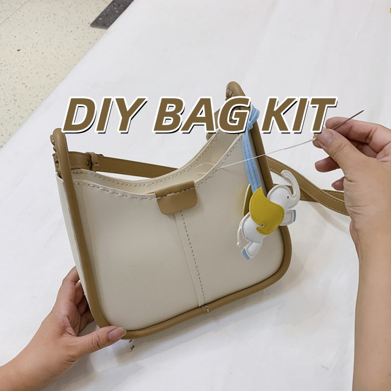 DIY Handmade PU Leather Handbag Kit – Beginner-Friendly Sewing Set with Pre-Cut Materials & Step-by-Step Video Tutorial