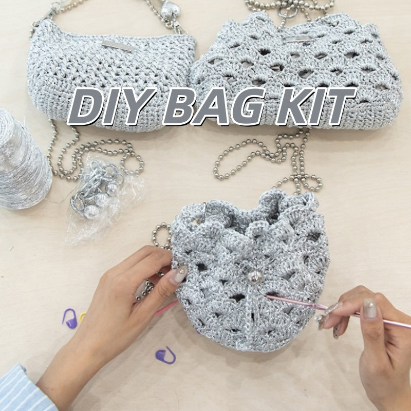 DIY Shoulder Bag Sewing Kit for Beginners – Handmade Purse Craft Kit with Pre-Cut Fabric & Video Tutorial