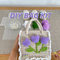 DIY Crochet Shoulder Bag Kit for Beginners – Handmade Purple Crossbody Tote Bag with Video Tutorial