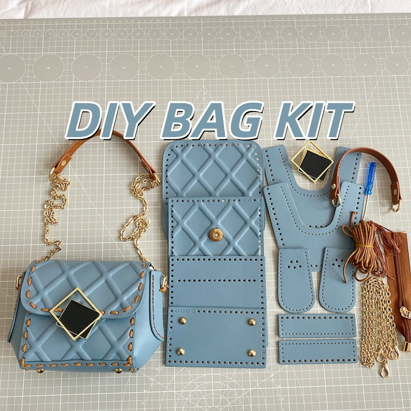 DIY Handmade PU Leather Shoulder Bag Kit – Beginner-Friendly Craft Set with Pre-Cut Materials & Video Tutorial (8-Min Easy Assembly)