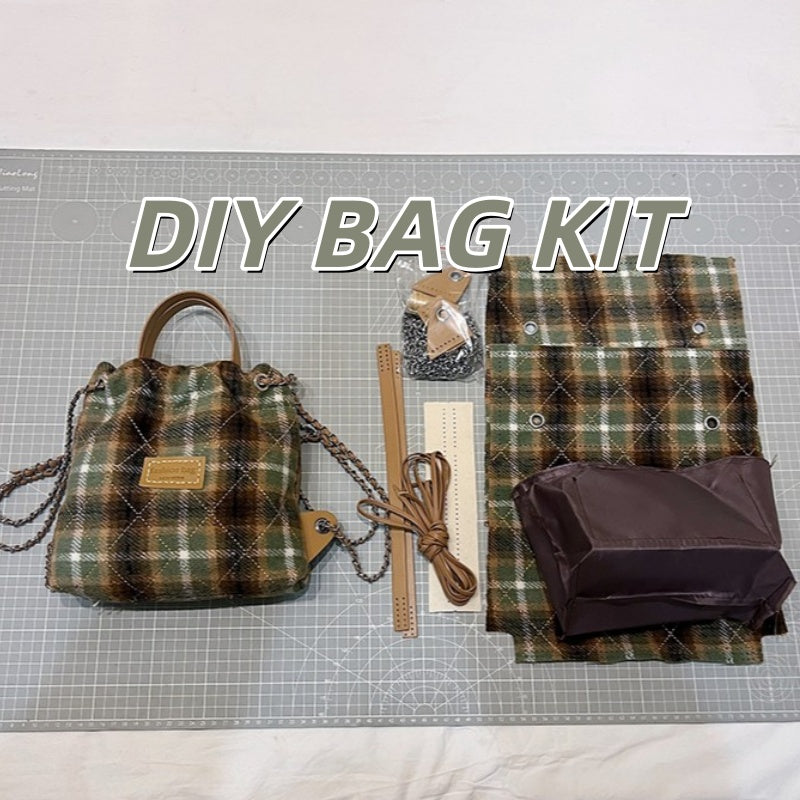 DIY Wool Felt Tote Bag Kit for Beginners – Handmade Shoulder Backpack Purse Craft Kit with Video Tutorial & Complete Materials