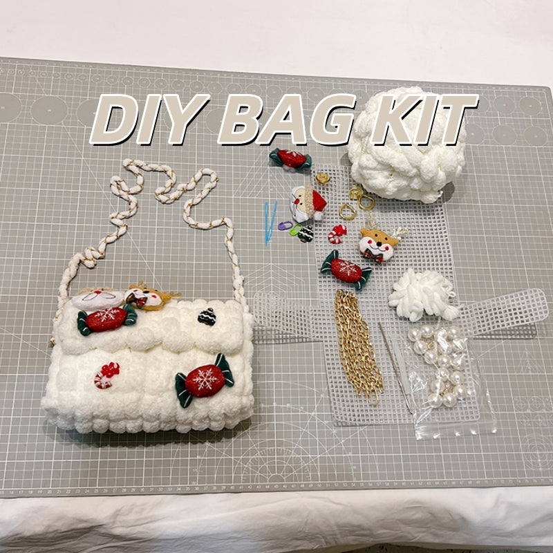 DIY Crochet Shoulder Bag Kit for Beginners – Handmade Crossbody Handbag Craft Kit with Video Tutorial