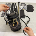 DIY PU Leather Bucket Bag Kit for Beginners – Handmade Shoulder & Crossbody Bag Sewing Kit with Pre-Cut Materials and Video Tutorial
