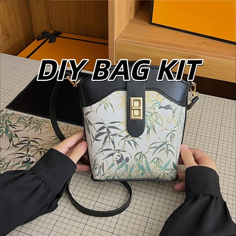 DIY PU Handbag Kit – Handmade Mini Tote Shoulder Bag Craft Set for Beginners with Video Tutorial
