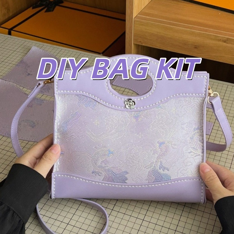 DIY PU Leather Shoulder Bag Kit | Beginner-Friendly Crossbody Handbag Craft Set with Video Tutorial
