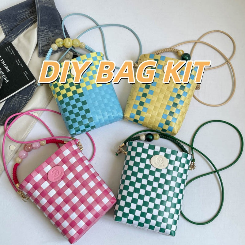 DIY Woven Handbag Kit | Beginner-Friendly PP Shoulder Bag Craft Set with Video Tutorial