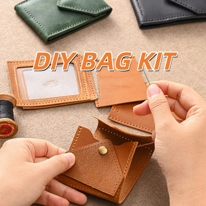 DIY Crazy Horse Leather Driver License Holder Kit | Handmade ID Card Wallet Craft Set for Beginners with Video Tutorial