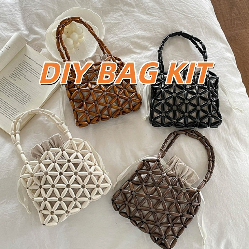 DIY Wooden Beaded Handbag Kit | Beginner-Friendly Handmade Shoulder Bag Craft Set with Video Tutorial