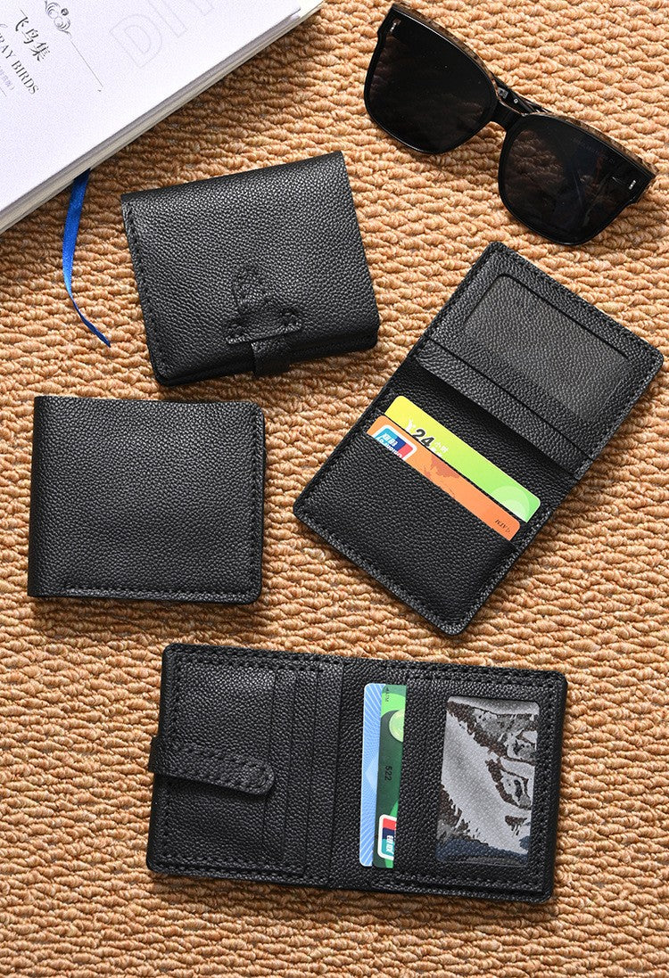 DIY Genuine Leather Wallet Kit | Litchi Grain Cowhide Card Holder, Passport Wallet & Coin Purse Craft Set