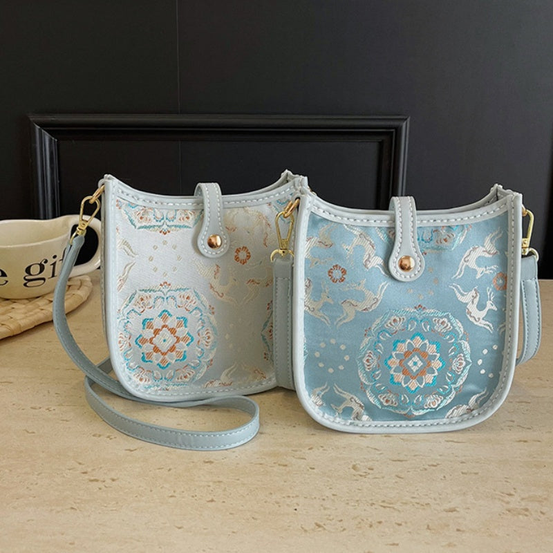 DIY Color Block PU Leather Shoulder Bag Kit | Vintage Crossbody Handbag Craft Set for Beginners with Video Tutorial