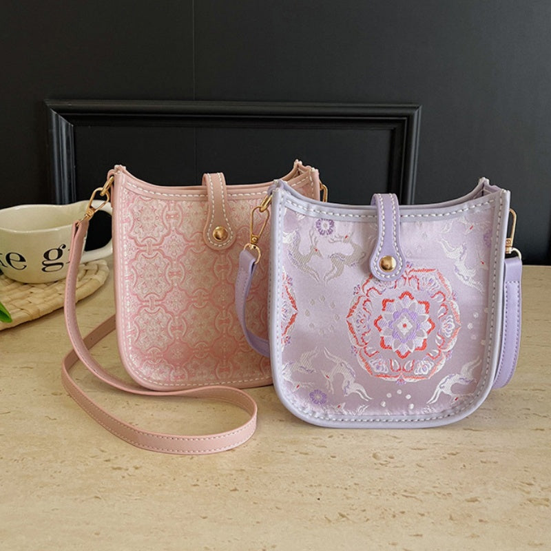 DIY Color Block PU Leather Shoulder Bag Kit | Vintage Crossbody Handbag Craft Set for Beginners with Video Tutorial