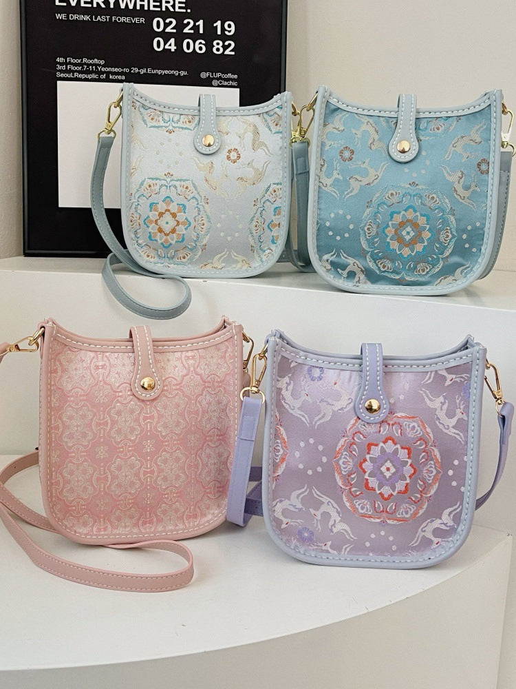 DIY Color Block PU Leather Shoulder Bag Kit | Vintage Crossbody Handbag Craft Set for Beginners with Video Tutorial