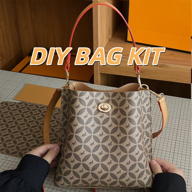 DIY PU Leather Handbag Kit | Beginner-Friendly Tote & Crossbody Purse Craft Set with Video Tutorial