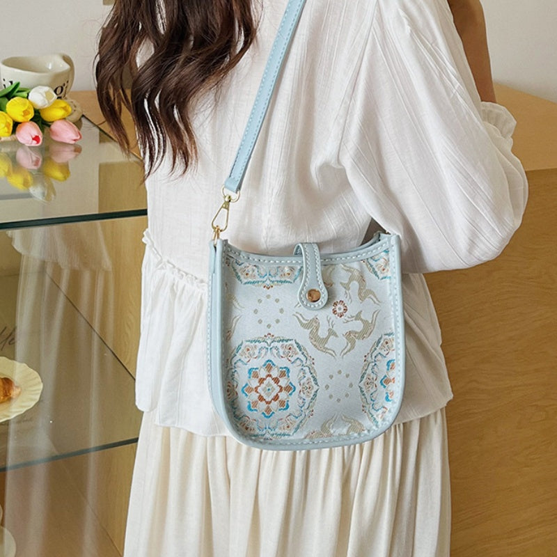 DIY Color Block PU Leather Shoulder Bag Kit | Vintage Crossbody Handbag Craft Set for Beginners with Video Tutorial