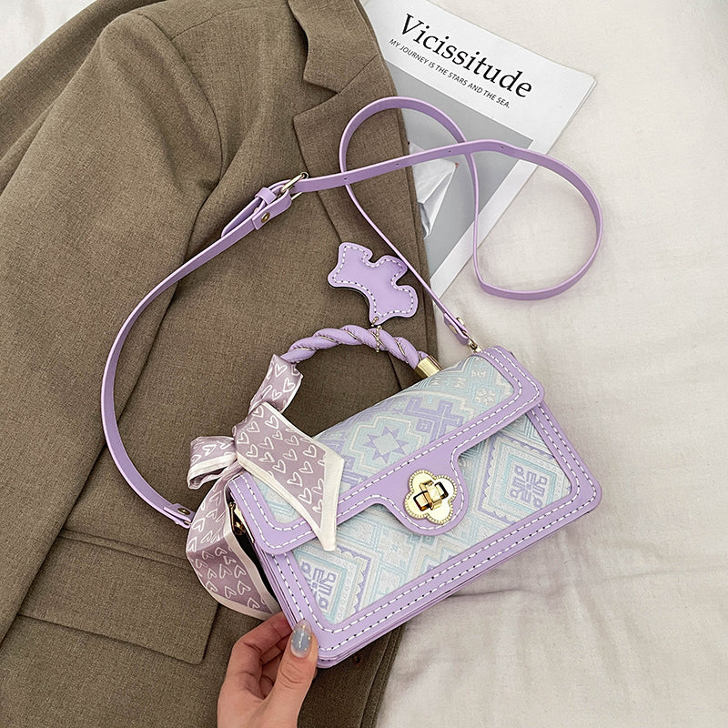 DIY PU Leather Casual Women's Bag Kit – Handmade Shoulder, Crossbody & Tote Bag Sewing Kit for Beginners with Video Tutorial