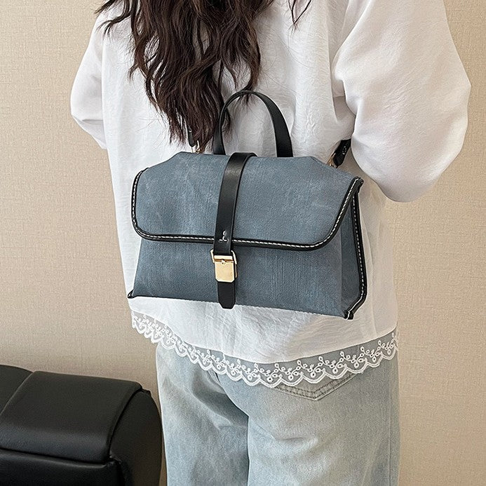 DIY PU Leather Crossbody Bag Kit for Beginners – Handmade Shoulder Handbag Sewing Kit with Pre-Cut Materials & Video Tutorial